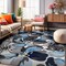 World Rug Gallery Modern Bright Flowers Non-Slip Area Rug 5'3'' x 7'3'' Gray 505GRAY5X7 - alternate 1